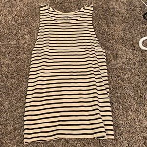 American eagle black/white striped tank
